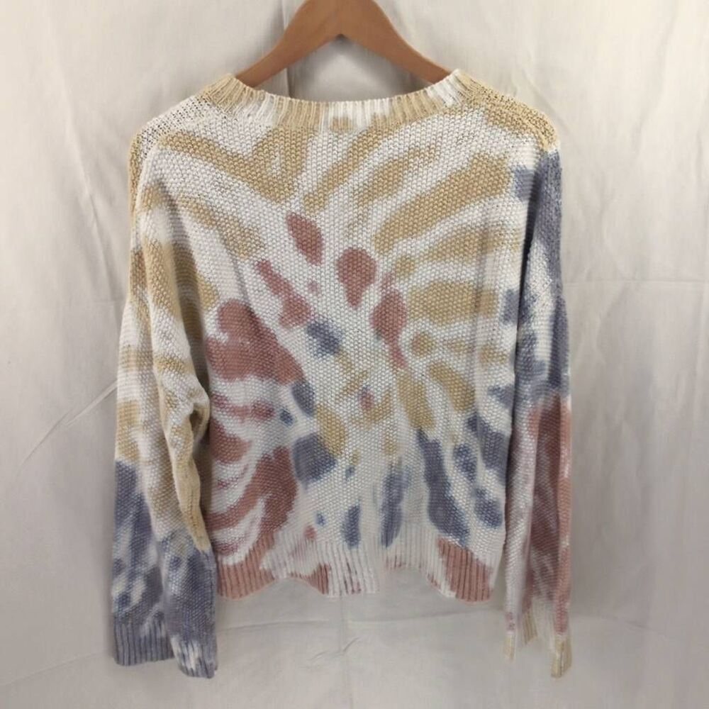 Madewell Tie Dye100% Cotton Knit Cropped Beach Sweater Elevated Westford Pullove - Picture 9 of 9